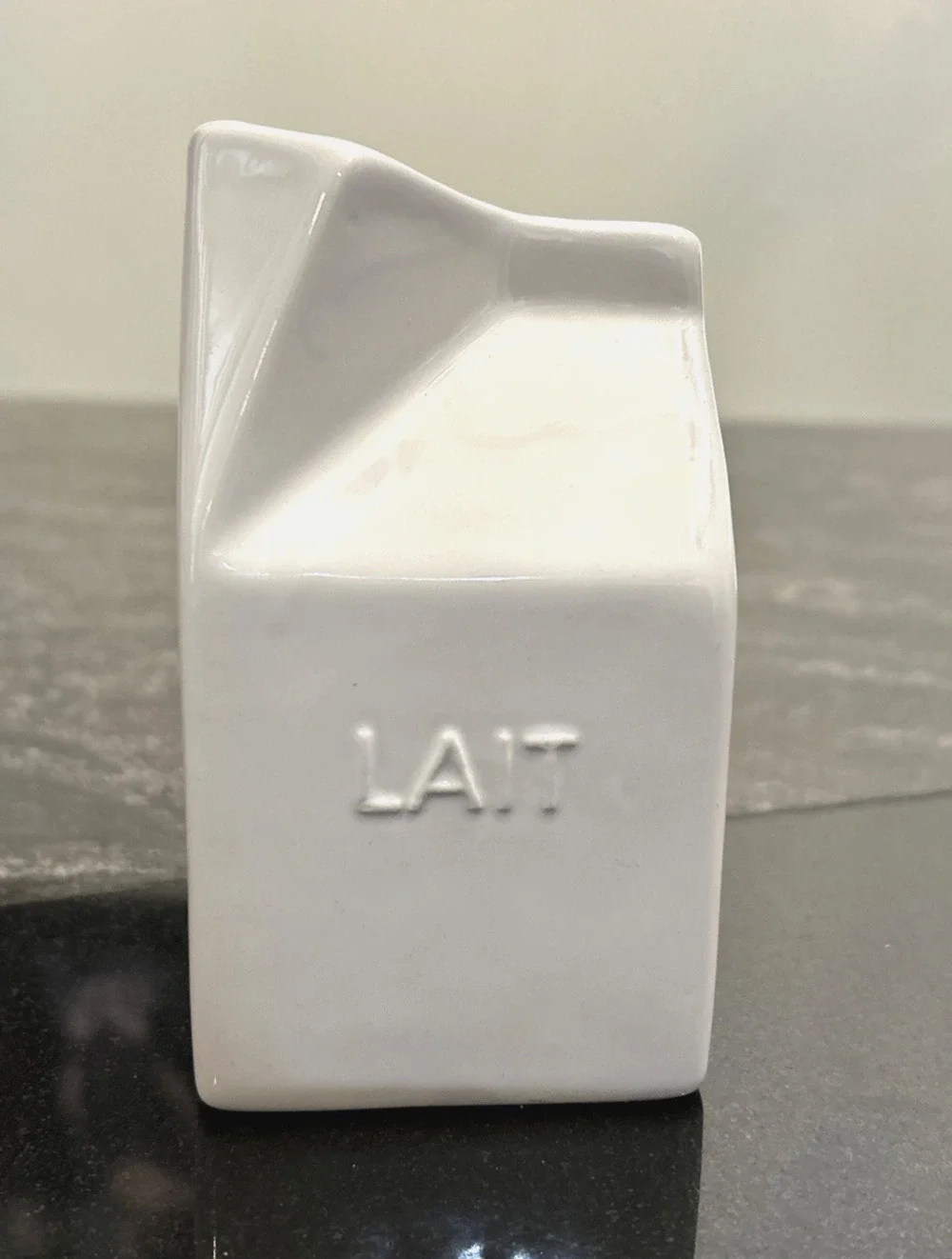 Avon Small Lait Milk Carton Creamer Ceramic White
